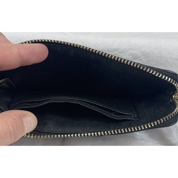 Coach Wallet Corner Zip Signature PVC Wristlet Two-Tone Dark Brown EUC Wallet - Picture 13 of 15